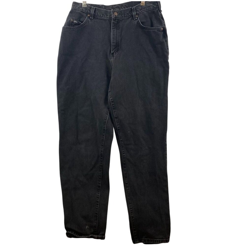 Lee Womans Jeans 14M Black Cotton Classic Fit Denim Trousers